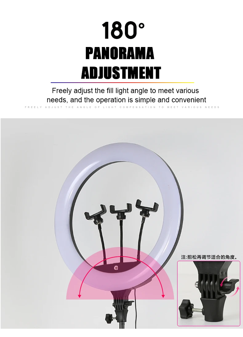 18 Inch LED Make Up Ring Fill Light Dimmable Led Selfie Ring Fill Light With Tripod Stand Ringlight