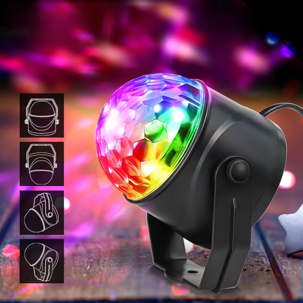 Hot Sale Party Lights Disco Strobe Light Crystal Magic Ball Rgb Stage