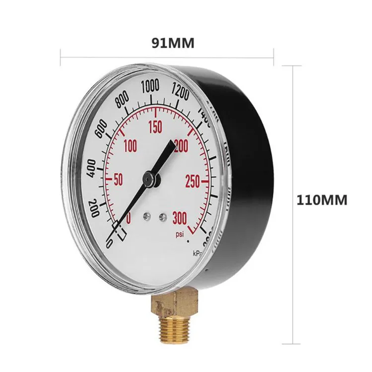 Dial 91mm Water Pressure Gauge Vacuum Manometer Buy Pressure Gauge