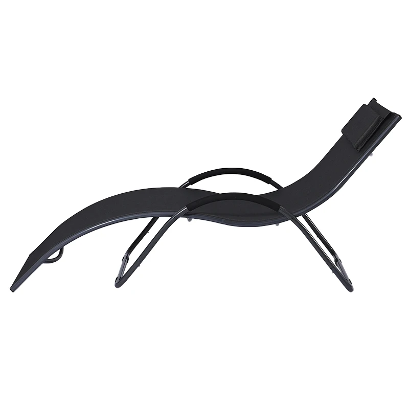 Black Aluminium Best Outdoor Pool Poolside And Patio Chaise Lounge ...