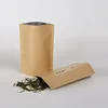 Zip Top Custom Printed Mini Small 7 Mil 4x6 Biodegradable Food Grade Kraft Paper Gold Mylar Bags With Ziplock