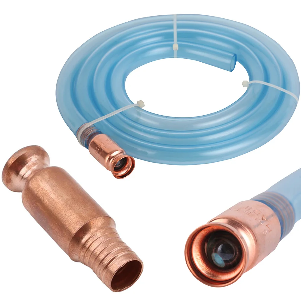 Oil Pump Pipe Suction Pumping Extractor Gasoline Transparent 2m Manual Siphon