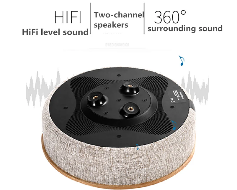Fashionable portable party favor round white smart music Furniture coffee tea table speaker side table speaker - ANKUX.COM