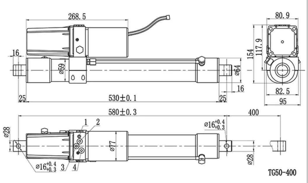 2.5t (25000n)overload,Overheat Protection Mechanical Truck Lifting