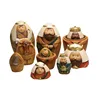 ceramic doll parts Holy Family Three Kings and Shepherd Christmas Nativity Nesting Dolls Set of 9