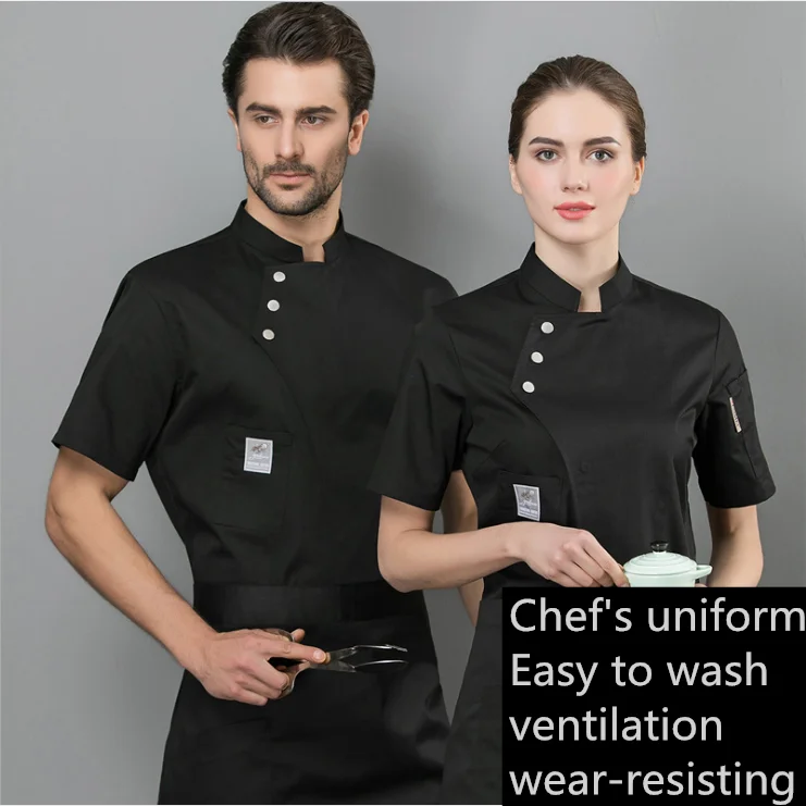 Chef Uniforms Staff For Restaurant Bar Cotton Unisex Oem Customized Jackets Logo Item Fabric