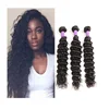 Human hair bulk DEEP WAVE 4 bundles in one bag human hair extension
