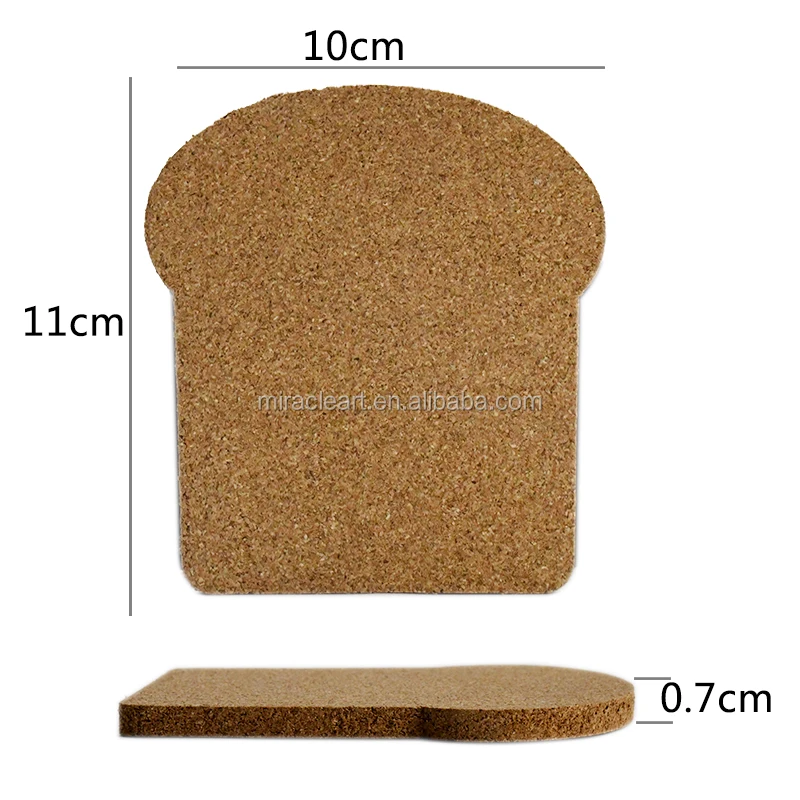Sop Shape Blank Design Custom Logo Cheap High Quality Cork Coaster Set for Home Daily Use
