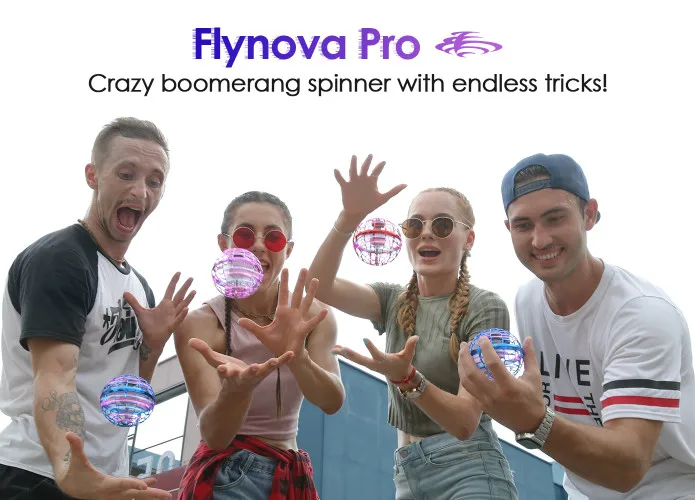 Flynova Pro:Boomerang spinner with endless tricks Dynamic lights Safe for children Drop-resistant Tripled battery life