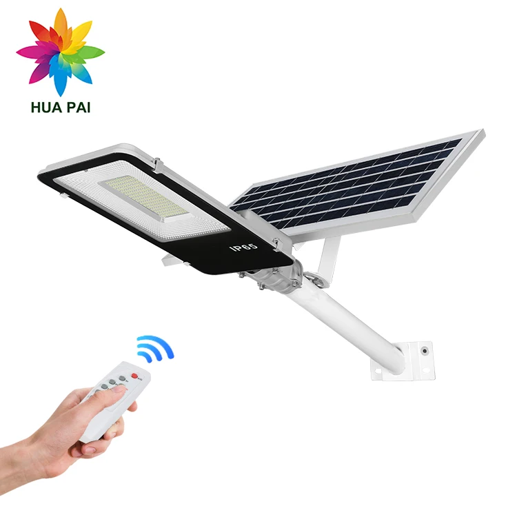 HUAPAI High quality outdoor dimmable ip65 waterproof 100w solar led street light