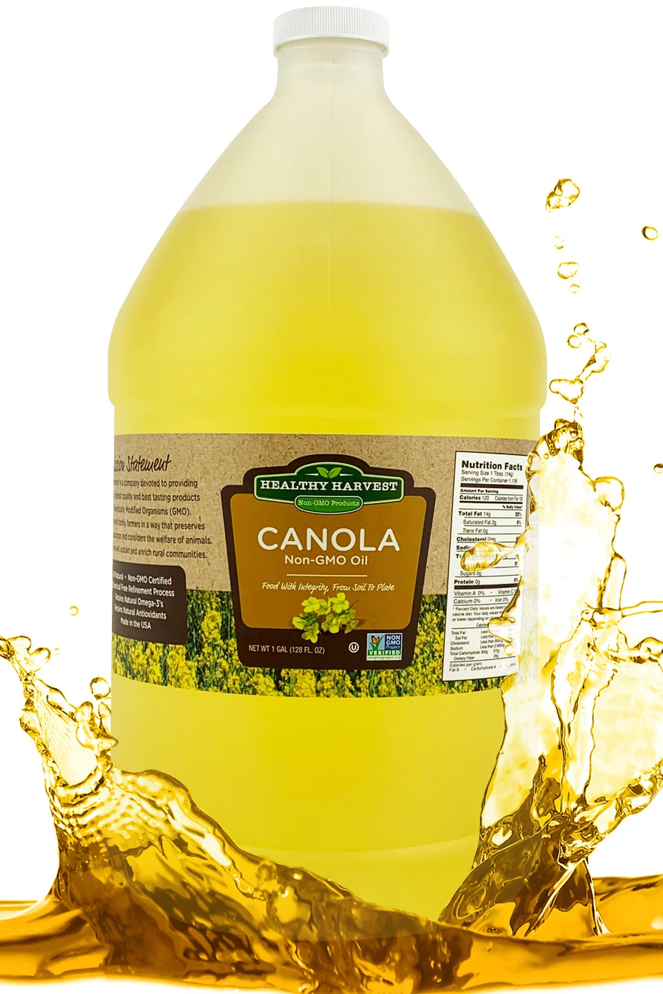 expeller pressed high oleic non-gmo canola oil