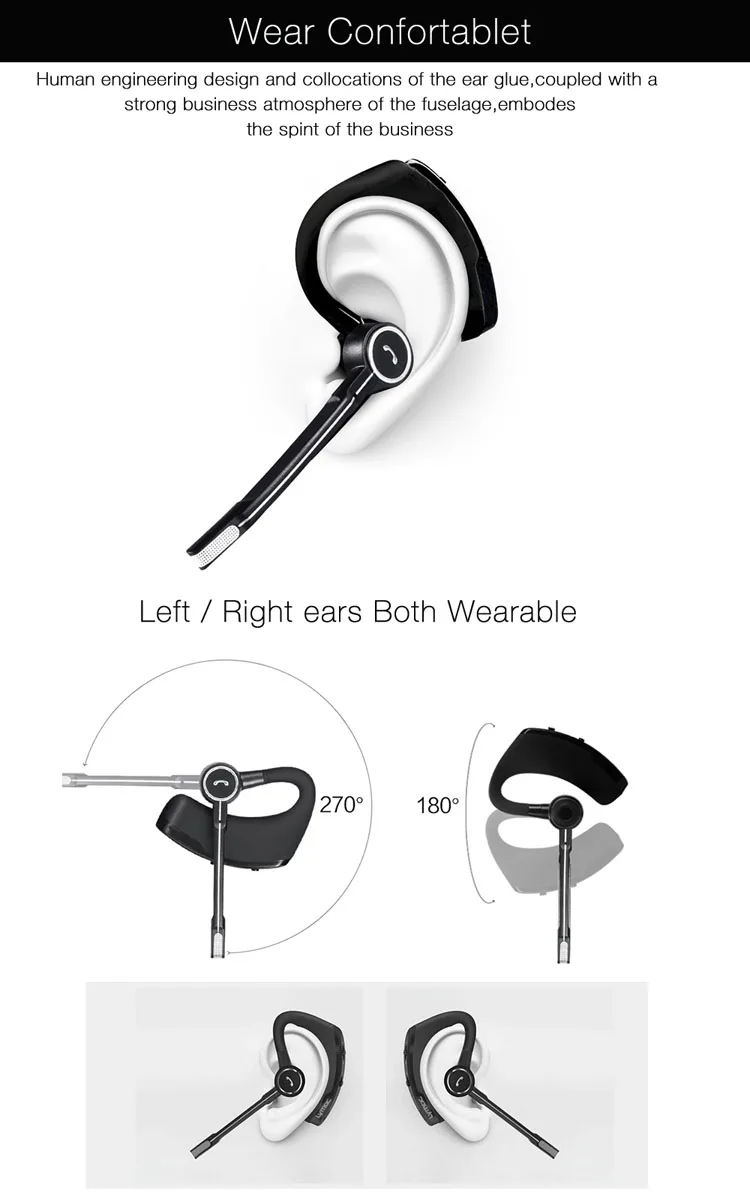 V8 V8S V9 Stereo Smart Bluetooth 4.1 Earphone Business Wireless Headset Ear-hook Headphones with Mic For phones