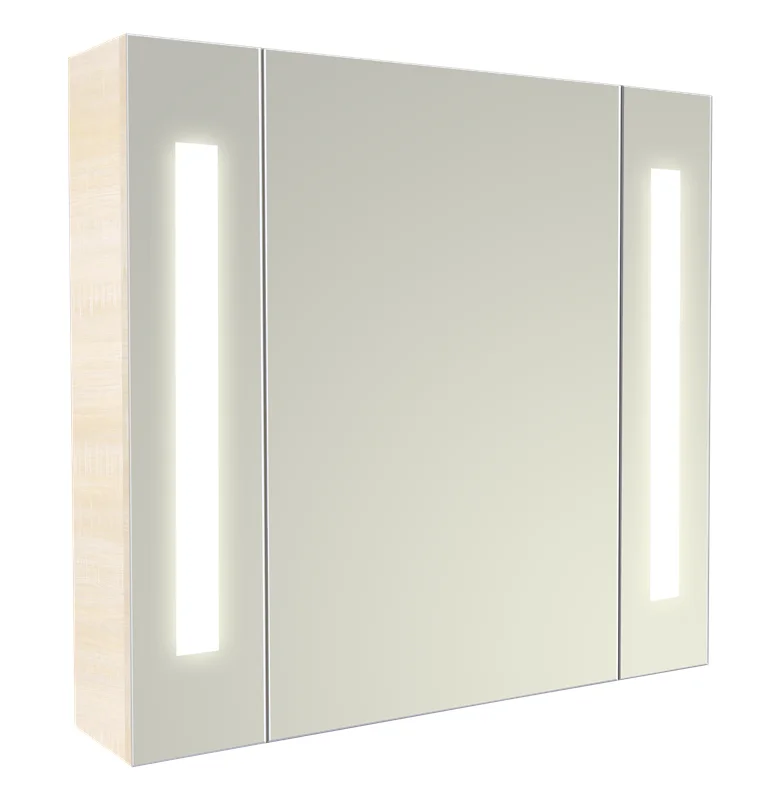 Wooden Mirror Cabinet with LED lighting for Bathroom Vanity Cabinets