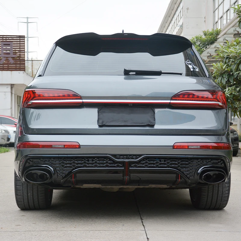 Rsq7 Black Rear Diffuser For Audi Q7 Rear Bumper Diffuser 2020 2021 ...