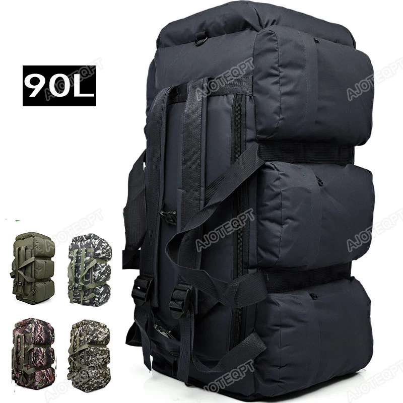 90L Large Capacity Waterproof Travel Camping Backpack Hiking Mountaineering Ruck 