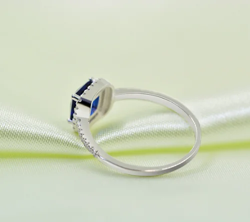 New Fashionable White Gold Plating Classical CZ Lady Set Ring Diamond-Studded Silver Wedding and Party Jewelry Gift Idea