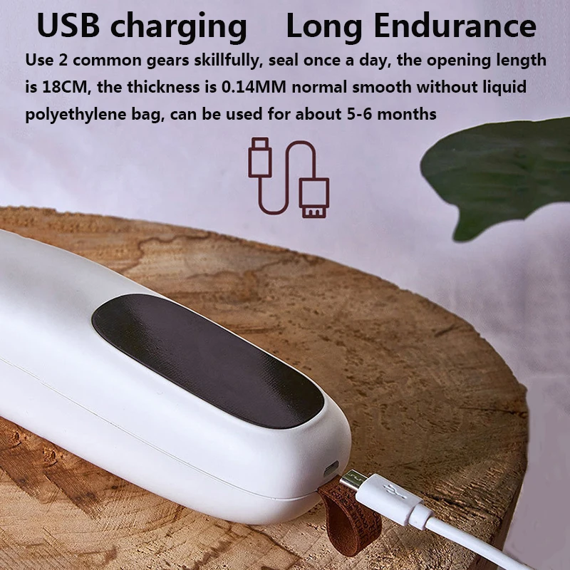 USB Rechargeable Heat Sealer Mini Packaging Food Bag Sealing Machine With Cable Multifunctional Sealer Packing Kitchen Tools