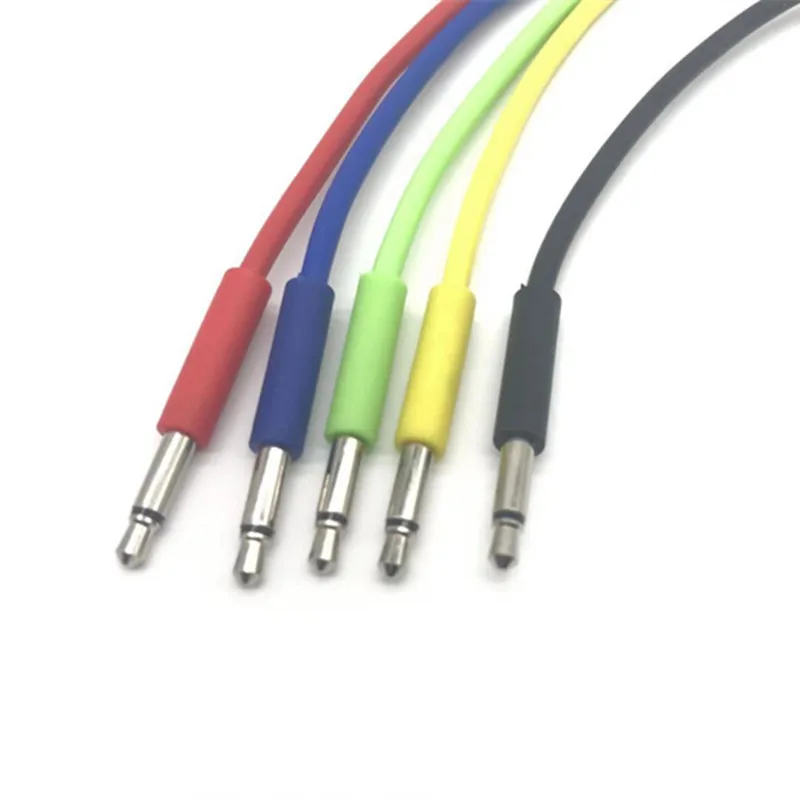 Customized High Flexible Patch Cable 3.5 Mono To 3.5 Mono Plug Audio