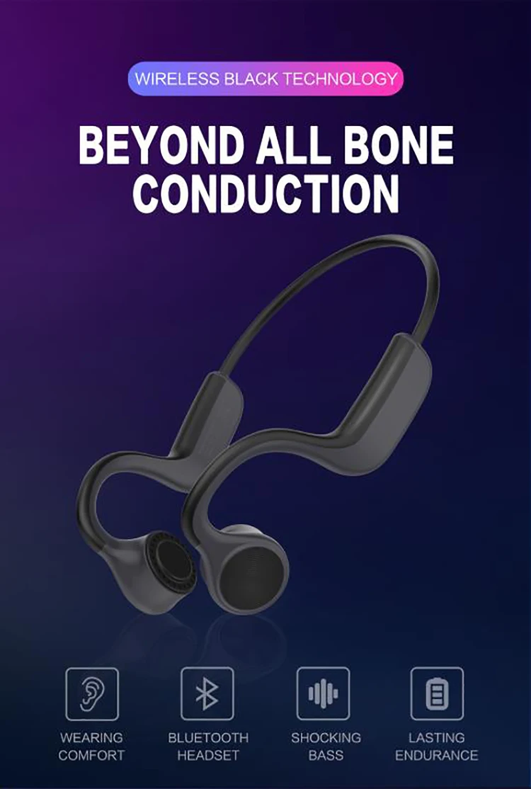 Outdoor Waterproof Sport Jogging Running Driving Cycling Bt 5.0 Wireless Bone Conduction Headphones - ANKUX.COM