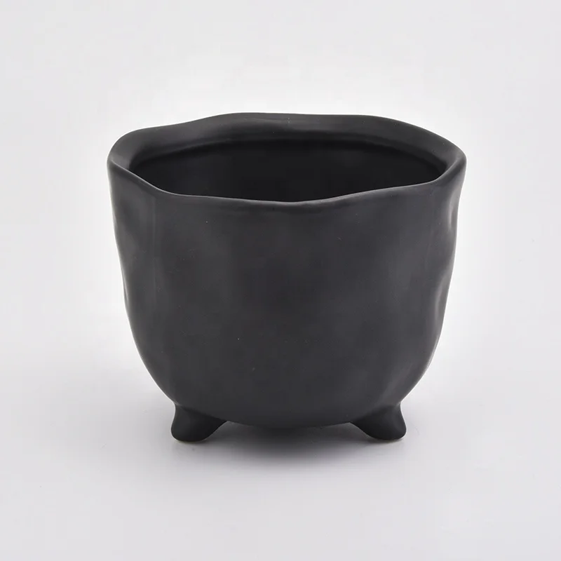 Antique candle jars ceramic decorative candle holder black