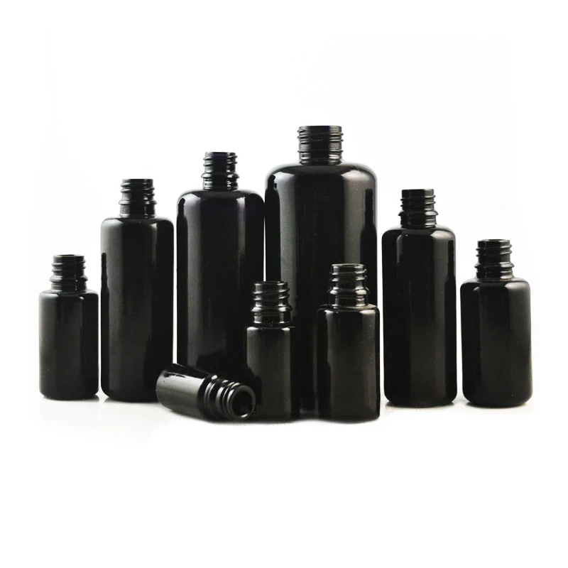 Uv Protection Violet Optical Black Glass Bottles Essential Dark Oil