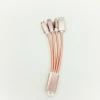 20 CM Portable Keychain USB charging cable 2.0A with 4 connectors 8pin micro type c USB2.0