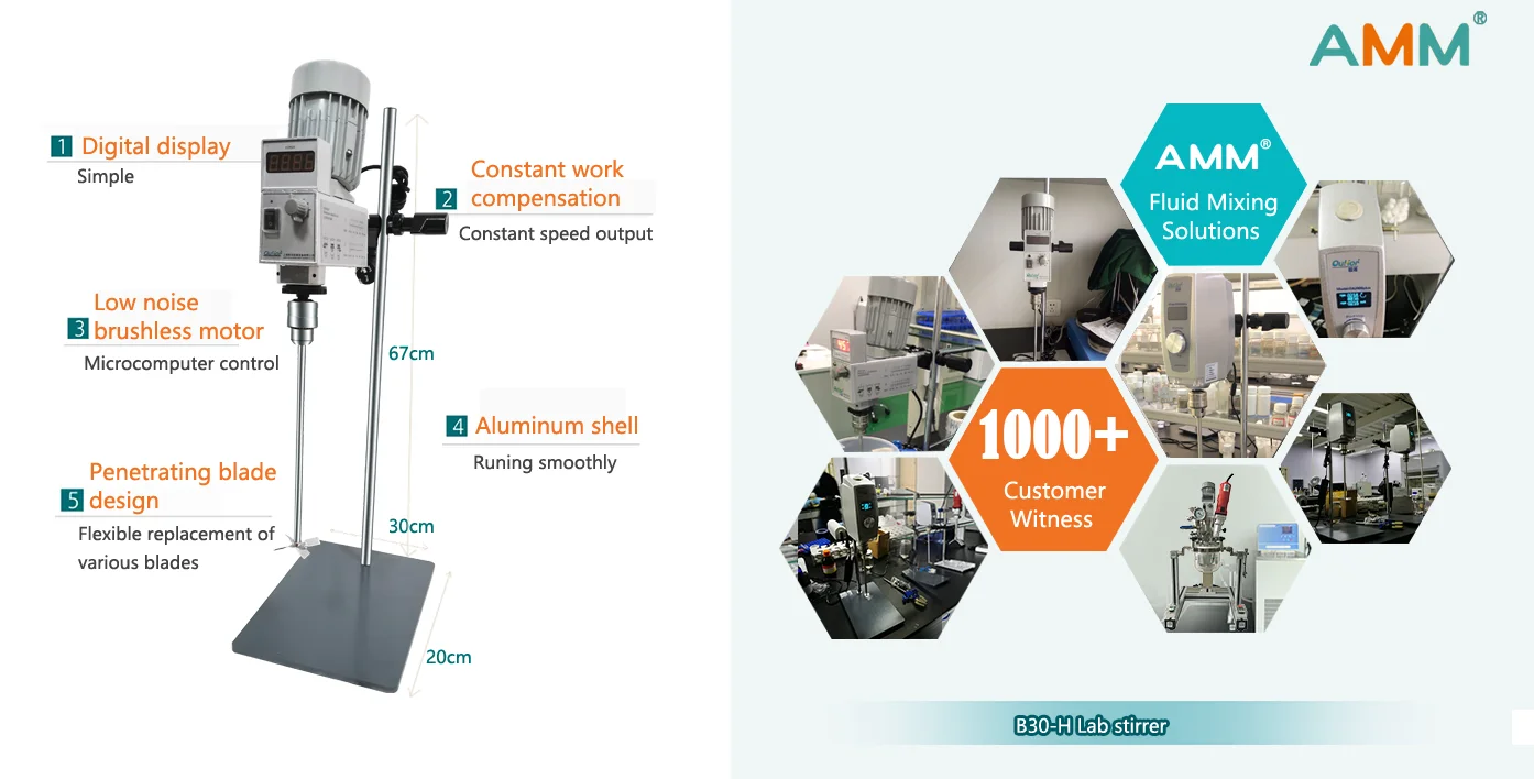 Overhead Stirrer Laboratory Digital Stirrer Mixer Electric Chemical ...