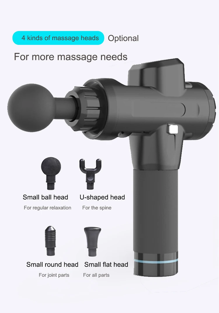 yige fast delivery handle 6 heads massage gun 2019 new design