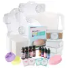 Premium DIY Melt & Pour Soap Making Kit: Includes 4 Fragrances, 4 Liquid Dye, 4 Soap Boxes and 2 Plastic Molds | Mak