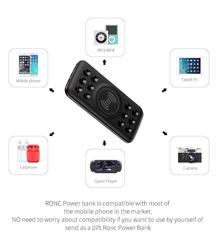 Fast Charging Best PVC Board Qi Shared Magnetic Custom Logo Laptop Portable Disposal Mini Mobile Charger Wireless Power Bank - ANKUX.COM