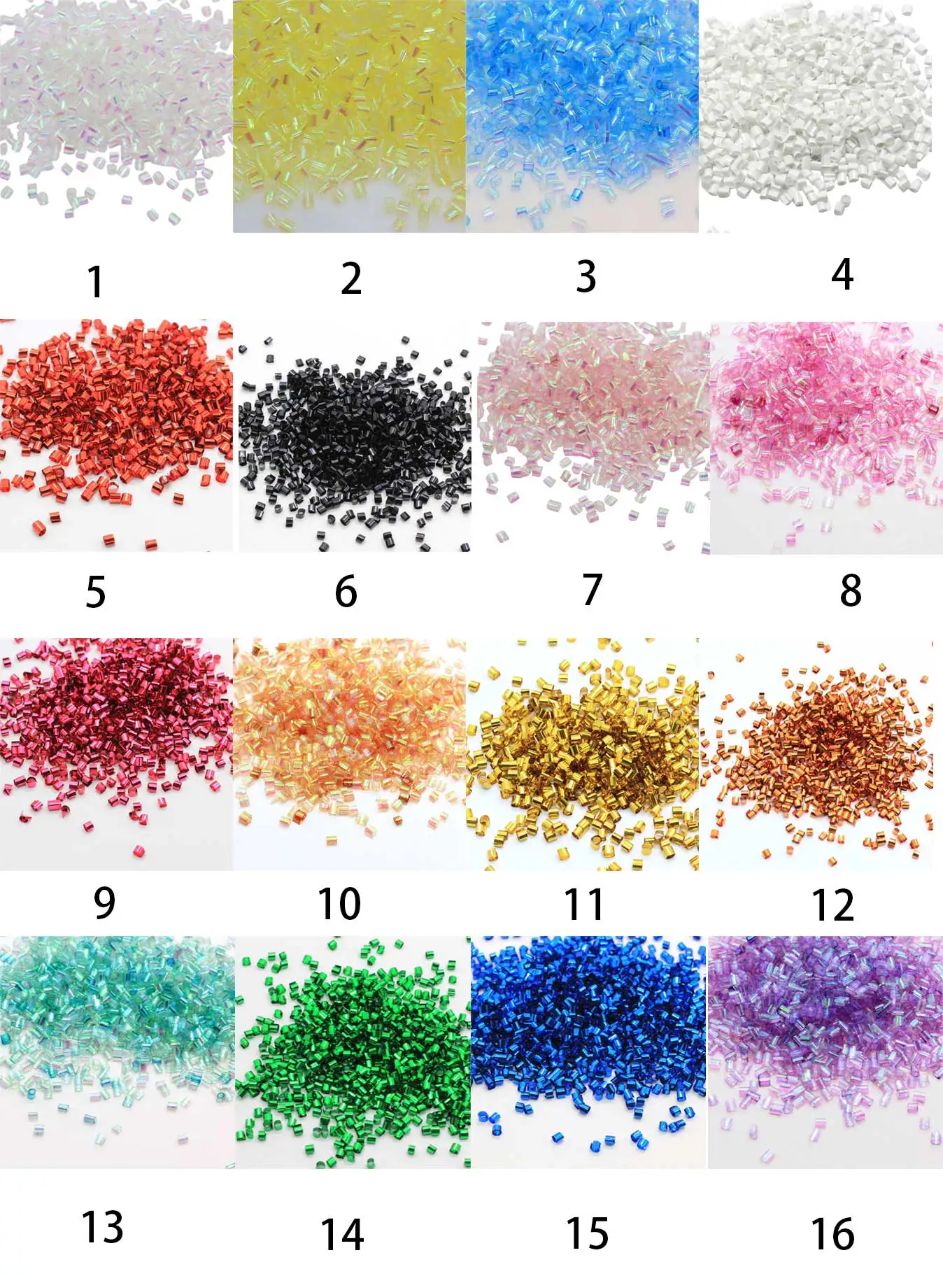 New Arrive 500g Iridescent Bingsu Beads Straw Slime Beads Diy Sequins 