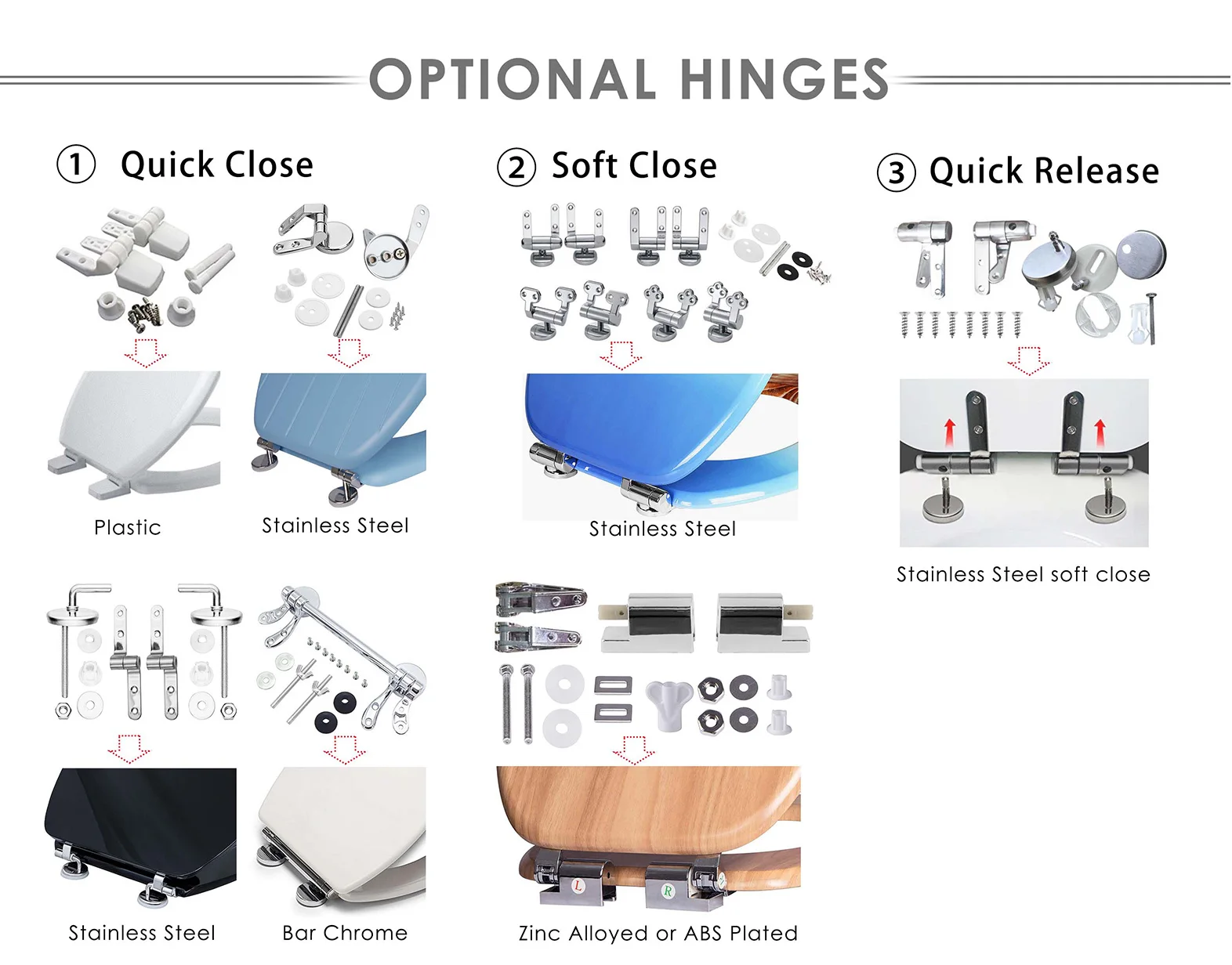 Toilet Seat Hinges Fittings Chrome Finished Toilet Seat Fittings And