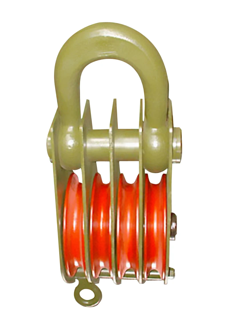 Heavy Duty Pulley Block Triple Wheel With Hook Super Lift Hand Opeated