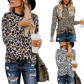 2019 Nueva Moda T Camisas Casuales De Las Mujeres,Camisas De Camisas casuales de manga larga con estampado de 2019 para