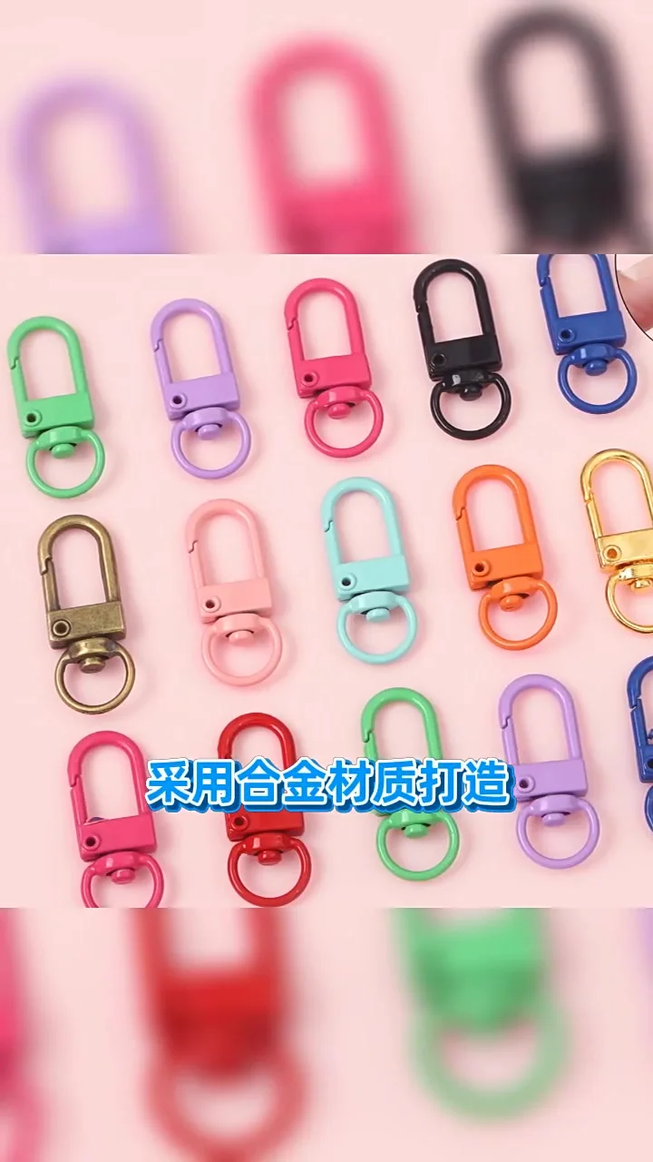 Candy Color Keychain Metal Lobster Clasp Hook Car Bag Clip Clasp