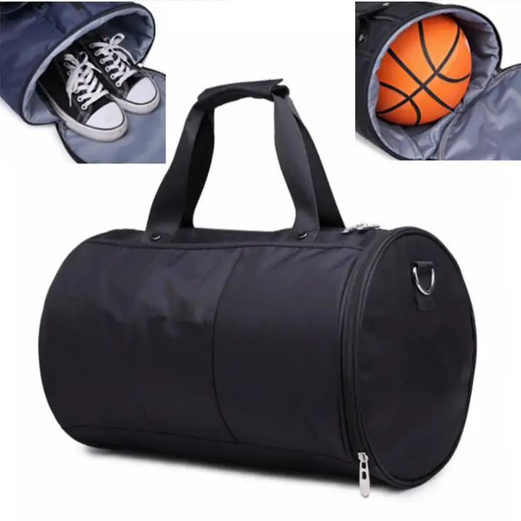 Canvas Sports Bag Custom Gym Bag With Basketball And Shoe Compartment