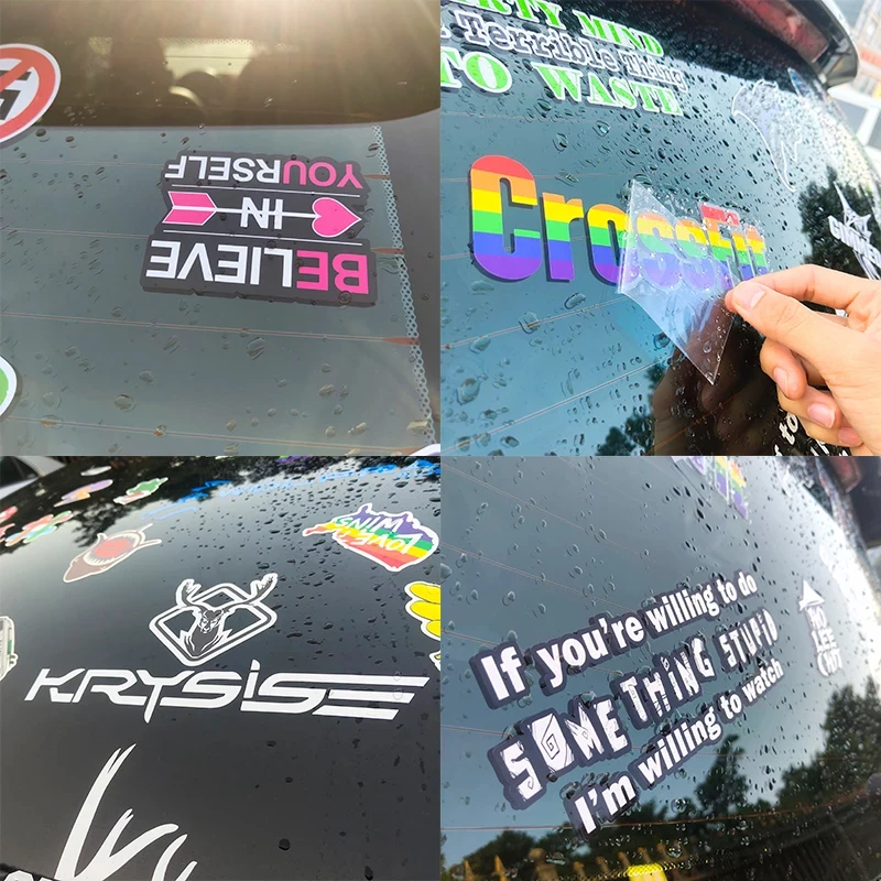 Custom Weatherproof Die Cut Logo Window Sticker Lettering Decals New