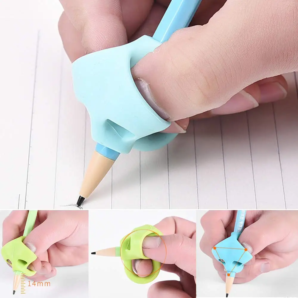 Pen Writing Aid Grip Set Children Pen Grips Three Fingers Fixed Pen ...