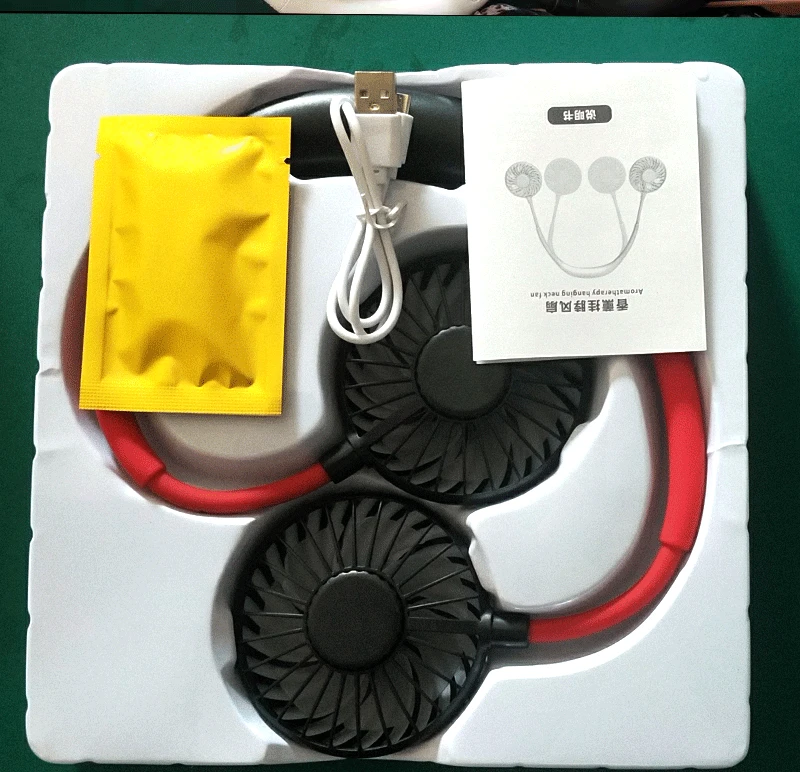 Upgraded Hands Free Wearable Neck Fan With Led Aromatherapy New Arrival