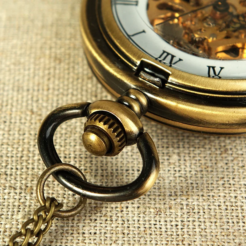 High Quality Pocket Watch Wholesale Large Hollow Gold Faced Big Roman