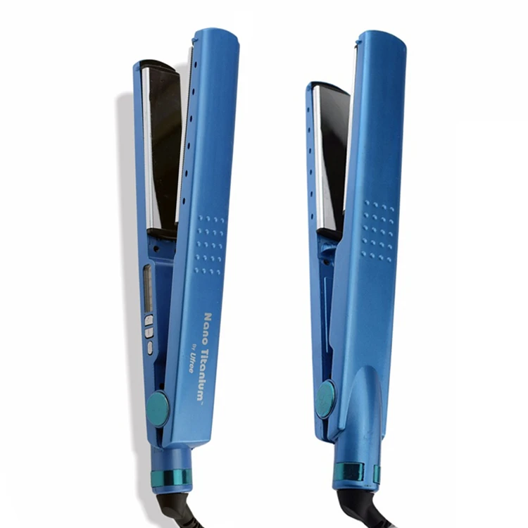 
New 110-240V stainless titanium professional irons travel flat iron private label tools nano hair straightener 
