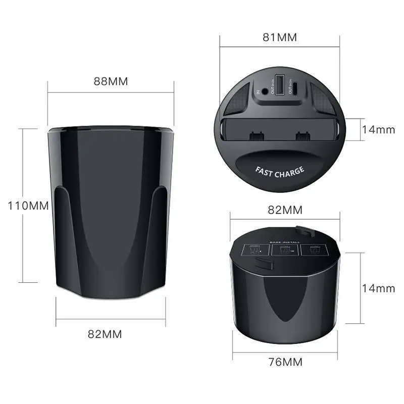 X9 X8 Stable Unique Design Car Wireless Charger Cup Standard Charger Stand