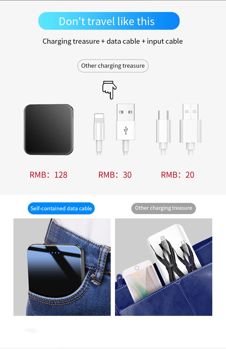 LAIMODA power bank 10000mah portable pawer bank powers phone chargers portable Power Banks mi portable power station - ANKUX.COM