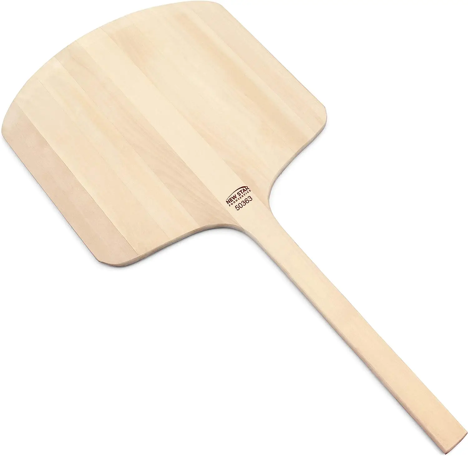 Wooden Pizza Peel 19" L X 18" W Plate With 17" L Wooden Handle 36