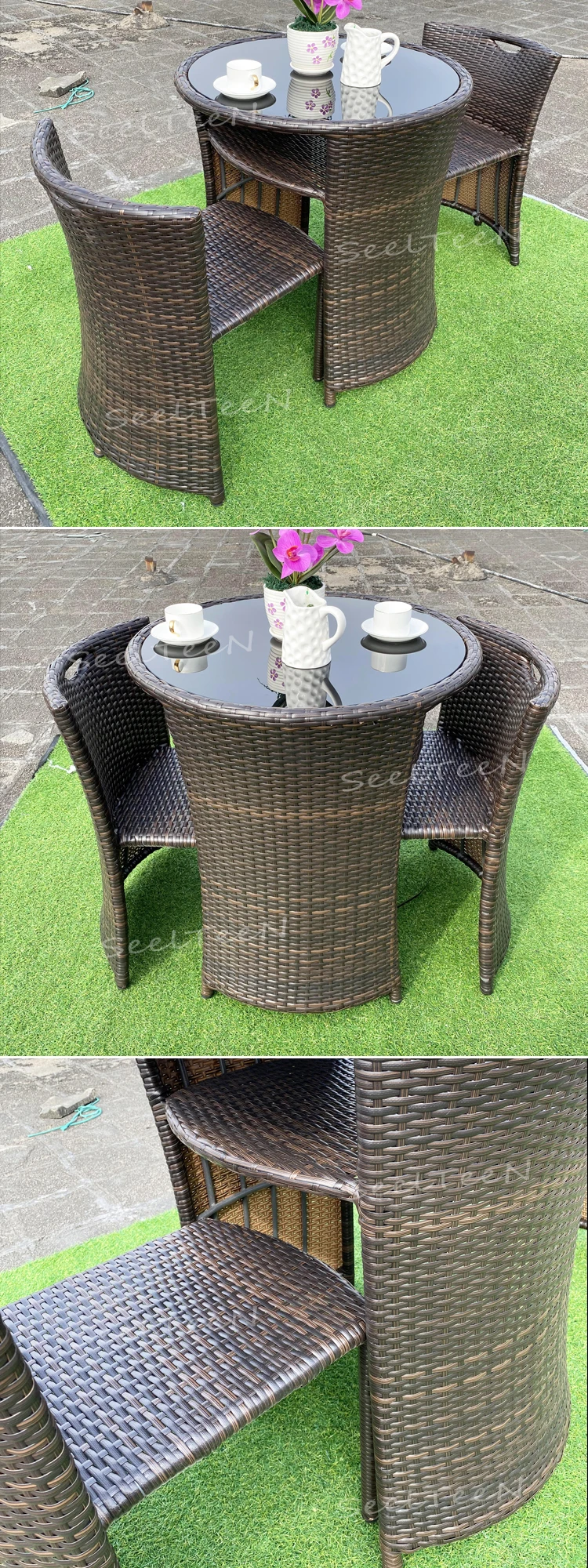 Hotel furniture bubble family party garden rattan lounge chair outdoor
