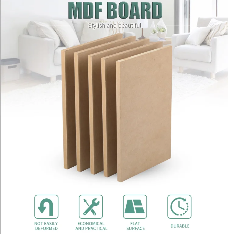 Raw MDF Wood cheap Prices Plain MDF Board for Furniture medium density fiberboard manufacturer