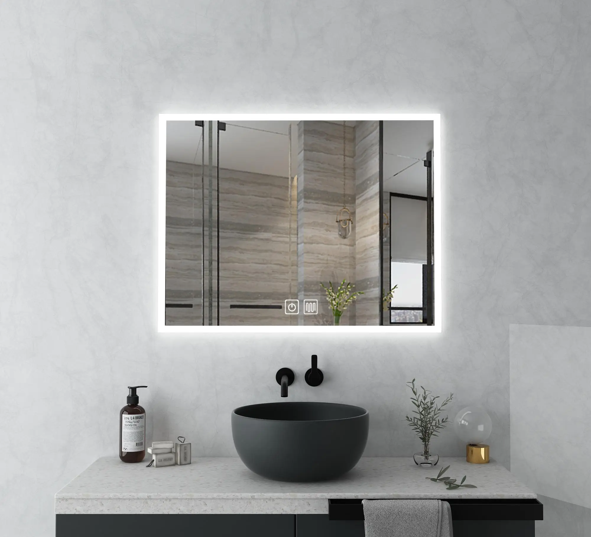 Wholesale Bathroom Vanity Compact Smart Led Lighted Mirror