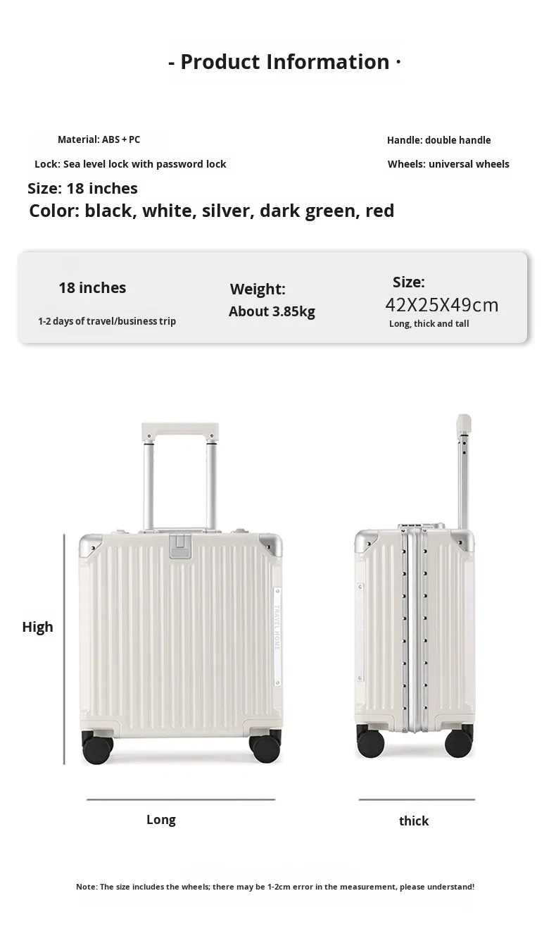 product hot sale unisex 18 inch computer luggage suitcase aluminum frame pc material with tsa lock cup holder and silent wheels-14