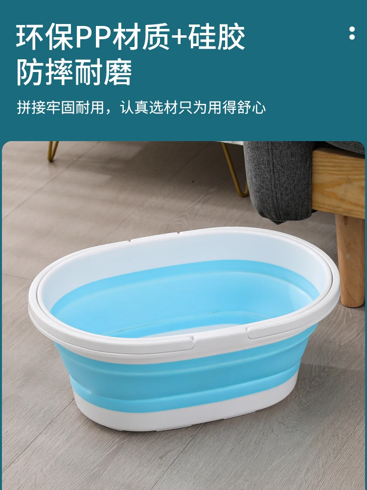 Collapsible Plastic Mop Bucket With Drainer Oval Water Bucket - Buy ...