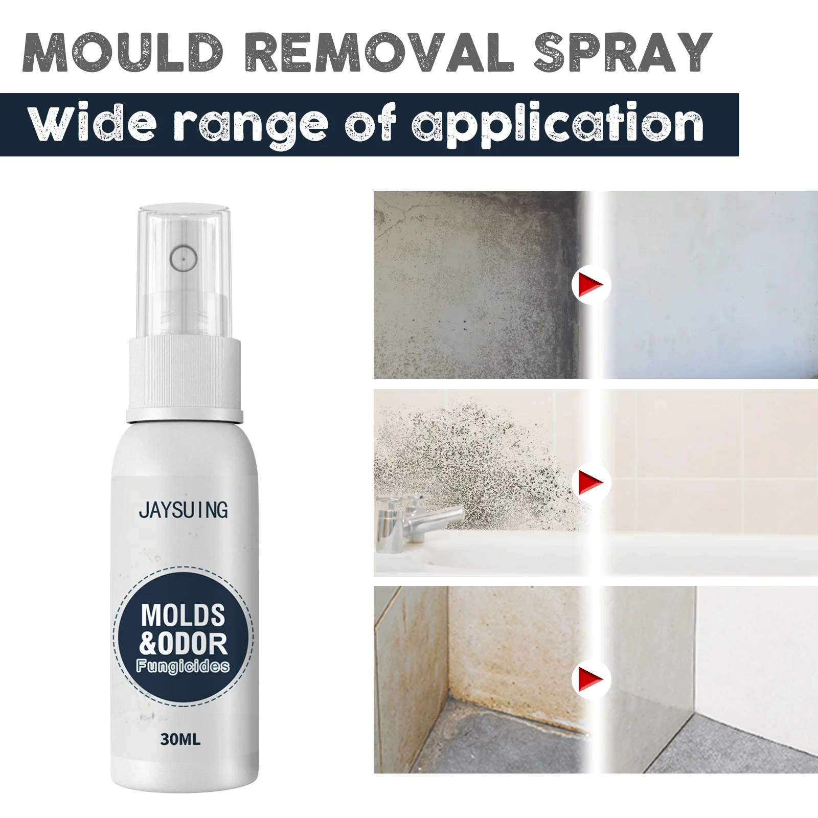 Jaysuing Mould Mildew Stain Cleaner Remover Gel Safe Spray Bottles For ...